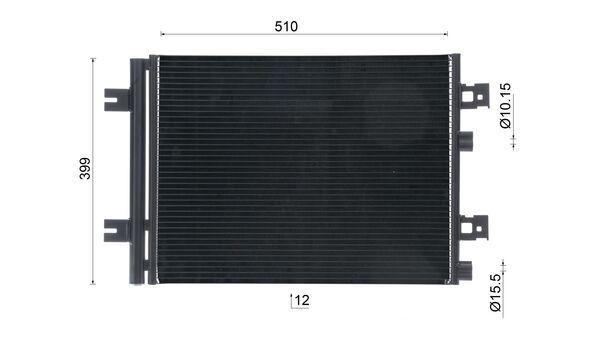 MAHLE AC858000S Конденсатор, система кондиціонування повітря