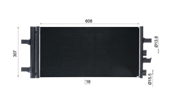 MAHLE AC891000S Конденсатор, система кондиціонування повітря