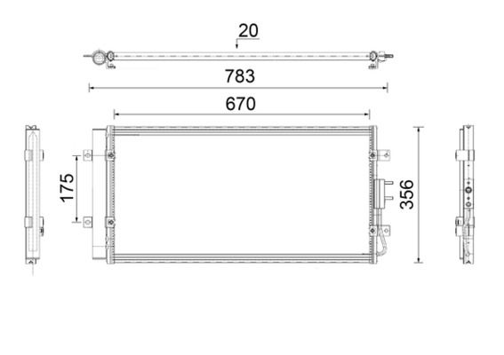 MAHLE AC921000P Конденсатор, система кондиціонування повітря