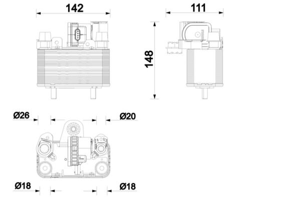 MAHLE ACH13000P Теплообмінник високовольтної АКБ