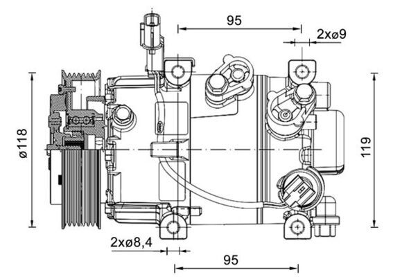 MAHLE ACP1463000P Компресор, система кондиціонування повітря