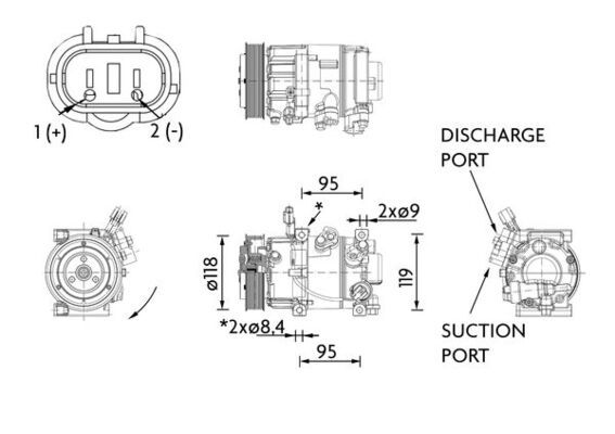 MAHLE ACP1463000P Компресор, система кондиціонування повітря