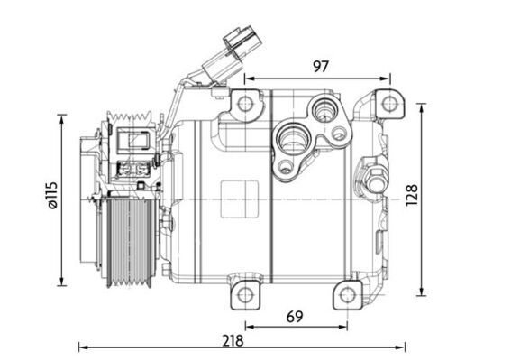 MAHLE ACP1467000P Компресор, система кондиціонування повітря