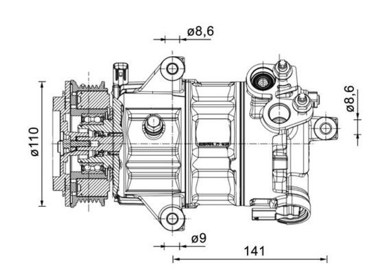 MAHLE ACP1491000P Компресор, система кондиціонування повітря