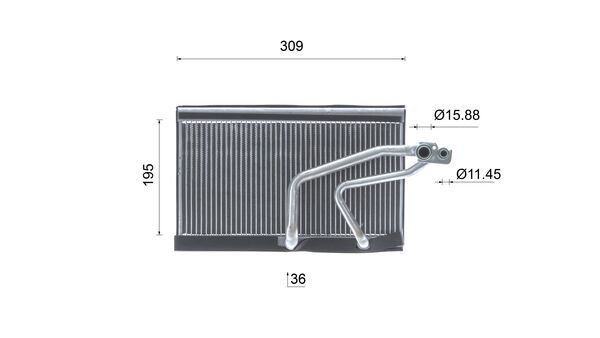 MAHLE AE114000S Випарник, система кондиціонування повітря