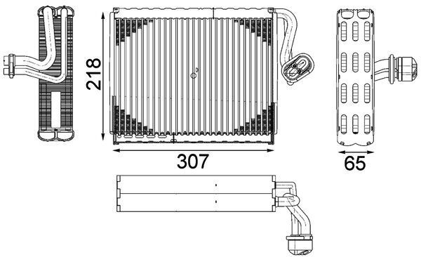 MAHLE AE122000P Випарник, система кондиціонування повітря