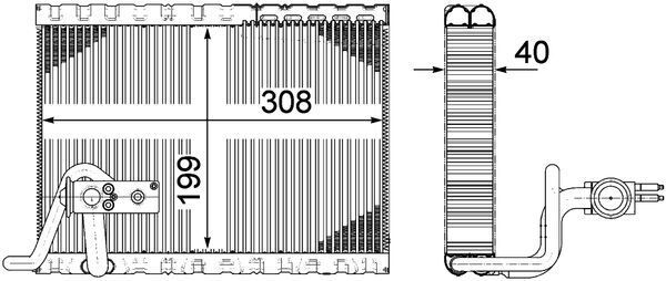 MAHLE AE124000P Випарник, система кондиціонування повітря