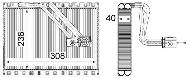 MAHLE AE128000P Випарник, система кондиціонування повітря