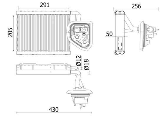 MAHLE AE159000P Випарник, система кондиціонування повітря