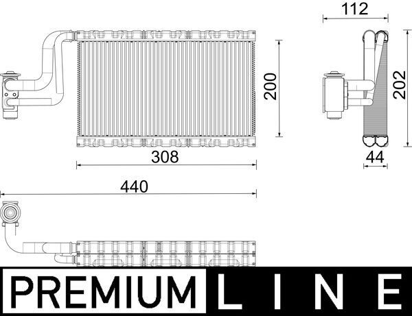 MAHLE AE191000P Випарник, система кондиціонування повітря