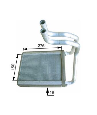 MAHLE AH175000P Радіатор пічки Hyundai Tucson/Kia Sportage 2.0 CRDi 04- (HALLA)