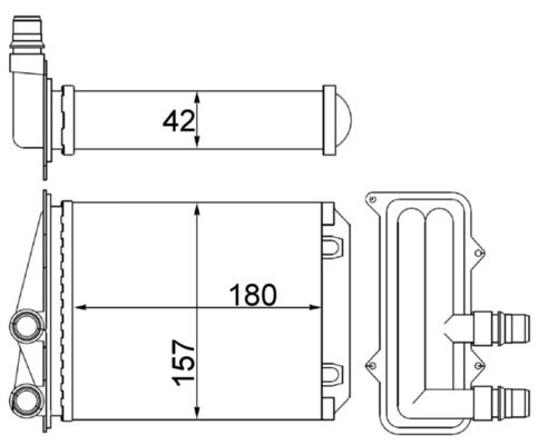 MAHLE AH246000S Радіатор пічки Opel Vivaro/ Renault Trafic 01-