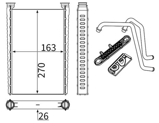 MAHLE AH362000S Теплообмінник, система опалення салону