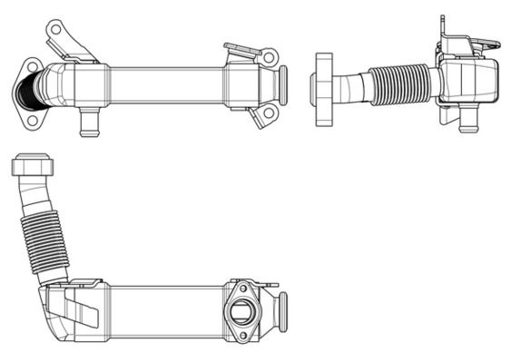 MAHLE CE17000P Радіатор рециркуляції ВГ BMW 3 (E46/E90/E91)/5 (E60/E61)/X5 (E70) 04-10 (M47/M57/N57)