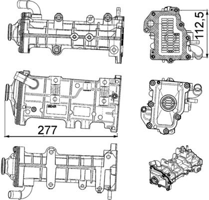 MAHLE CE23000P Радіатор, система рециркуляції ВГ