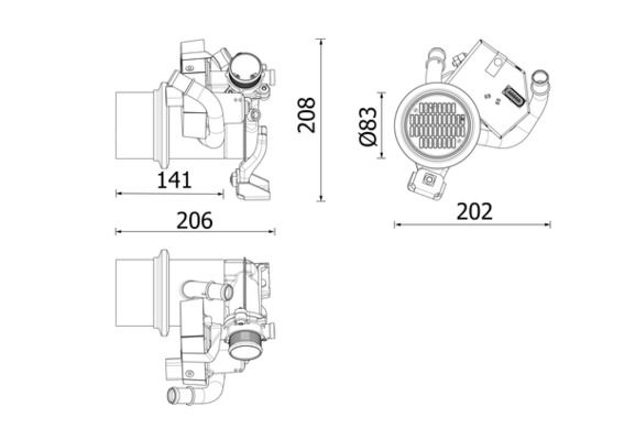 MAHLE CE39000P Радіатор, система рециркуляції ВГ