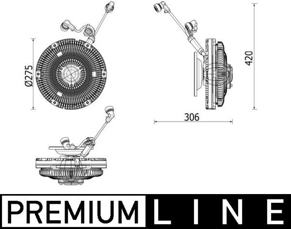 MAHLE CFC259000P Муфта, вентилятор радіатора