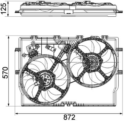 MAHLE CFF194000P Вентилятор, система охолодження двигуна