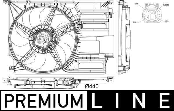 MAHLE CFF402000P Вентилятор, система охолодження двигуна