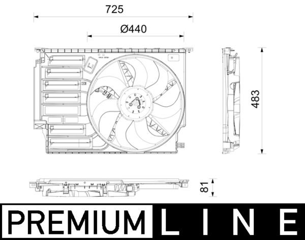 MAHLE CFF665000P Вентилятор, система охолодження двигуна