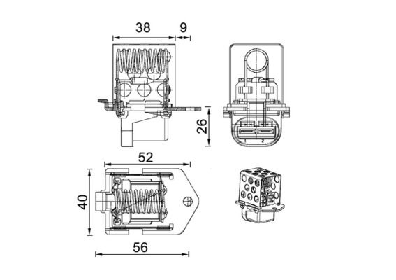 MAHLE CFR1000P Додатковий резистор, електродвигун (вентилятор радіатора)
