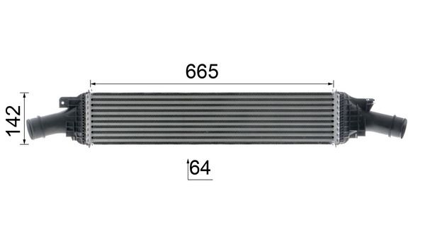 MAHLE CI170000P Радіатор інтеркулера Audi A4/A5/A6/Q5 1.8-2.0TDI 07-