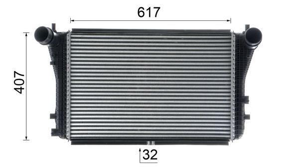 MAHLE CI207000P Радіатор інтеркулера VW Caddy III/IV 1.6/2.0 TDI 10-