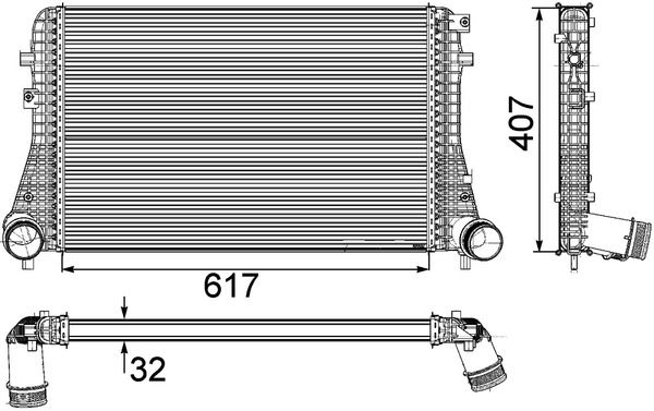 MAHLE CI208000P Охолоджувач наддувального повітря