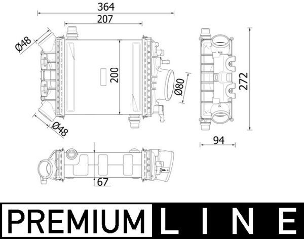 MAHLE CI547000P Охолоджувач наддувального повітря