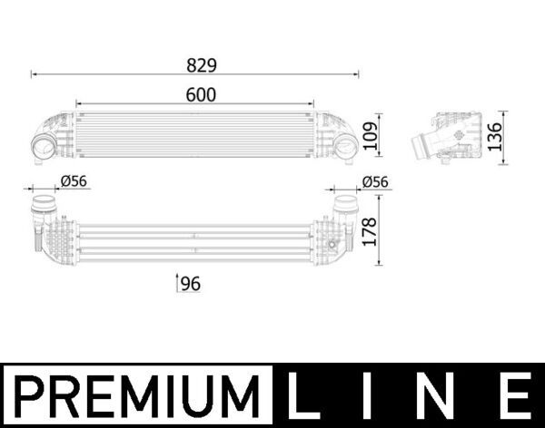 MAHLE CI615000P Охолоджувач наддувального повітря