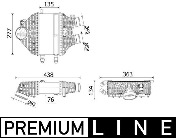 MAHLE CI618000P Охолоджувач наддувального повітря