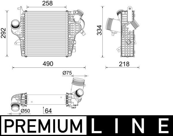 MAHLE CI637000P Охолоджувач наддувального повітря
