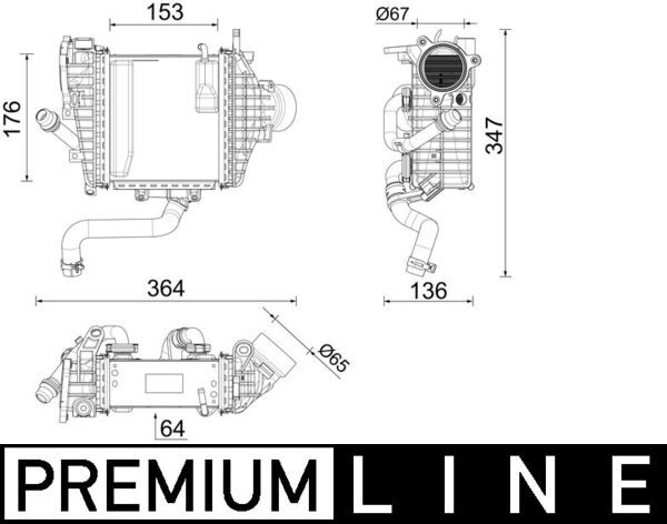 MAHLE CI641000P Охолоджувач наддувального повітря