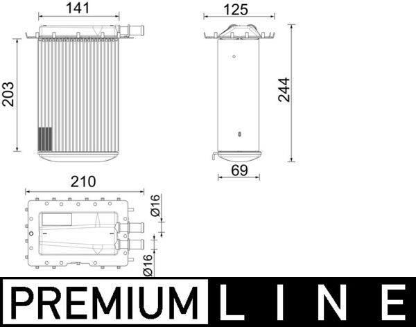 MAHLE CI642000P Охолоджувач наддувального повітря