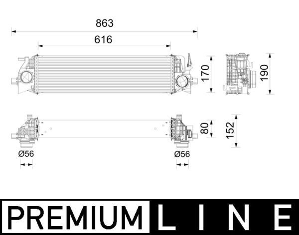 MAHLE CI736000P Охолоджувач наддувального повітря