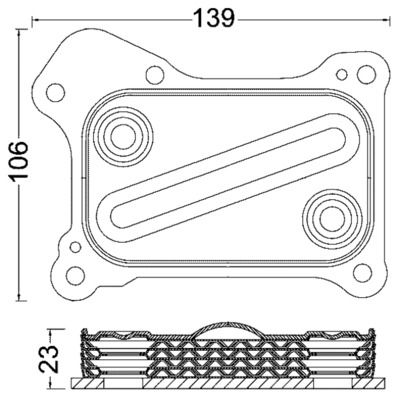 MAHLE CLC190000S Радіатор масляний Fiat Doblo 1.3JTD 04- (теплообмінник)
