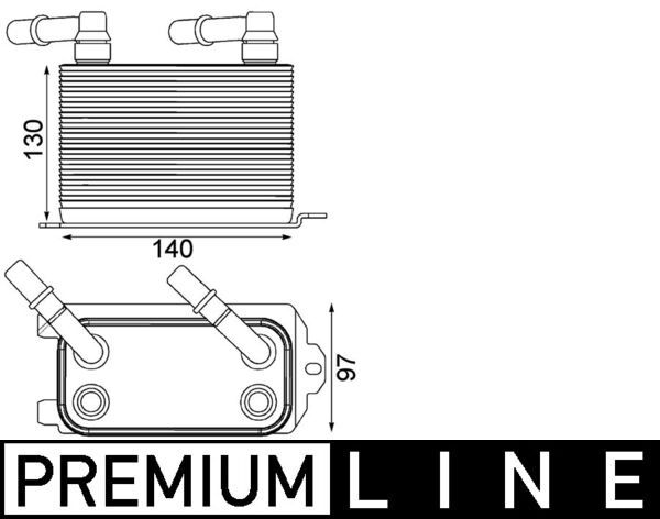 MAHLE CLC228000P Оливний радіатор, автоматична коробка передач