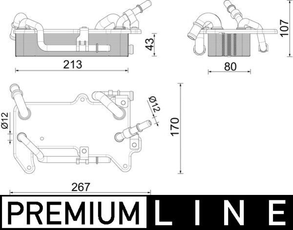 MAHLE CLC284000P Оливний радіатор, автоматична коробка передач