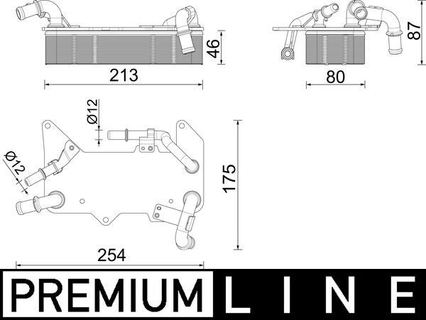 MAHLE CLC287000P Оливний радіатор, автоматична коробка передач
