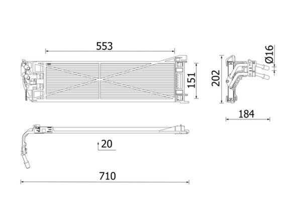 MAHLE CLC306000P Радіатор масляний АКПП BMW X5 (G05) 3.0i (B58) 18- (теплообмінник)