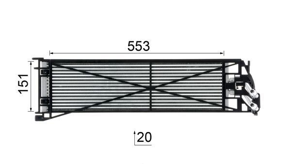 MAHLE CLC306000P Радіатор масляний АКПП BMW X5 (G05) 3.0i (B58) 18- (теплообмінник)