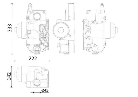MAHLE CLC310000S Охолоджувач оливи, моторна олива