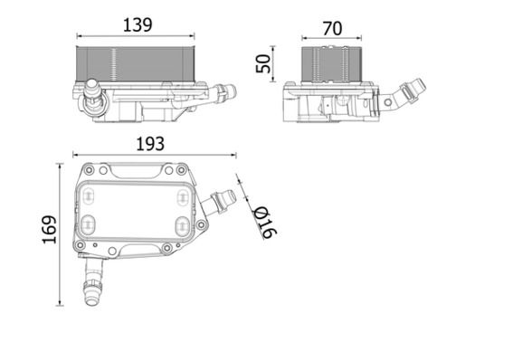 MAHLE CLC351000P Оливний радіатор, автоматична коробка передач