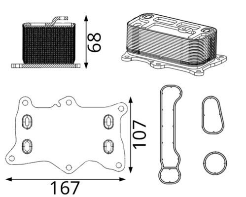 MAHLE CLC421000S Охолоджувач оливи, моторна олива