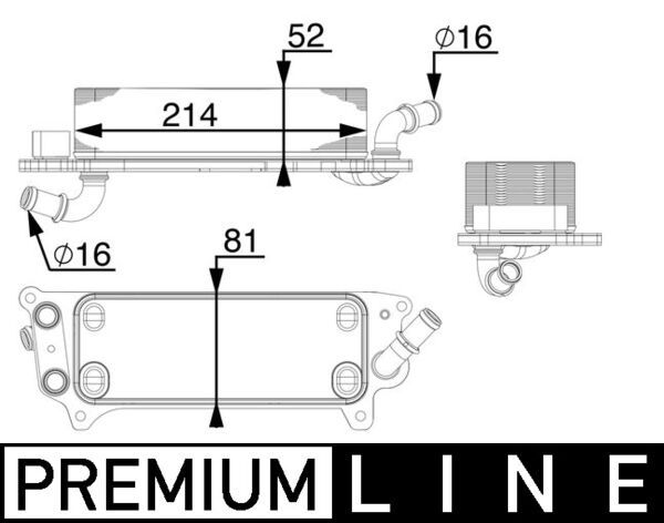 MAHLE CLC77000P Оливний радіатор, автоматична коробка передач