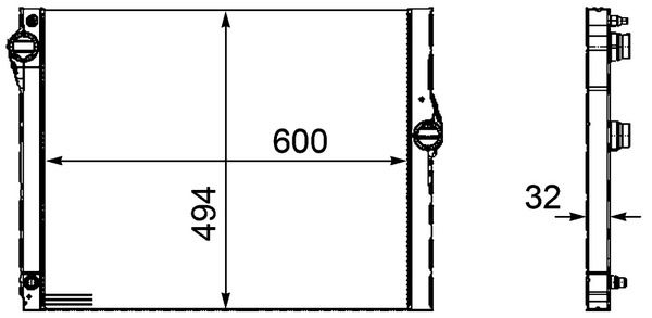 MAHLE CR1094000P Радіатор, система охолодження двигуна