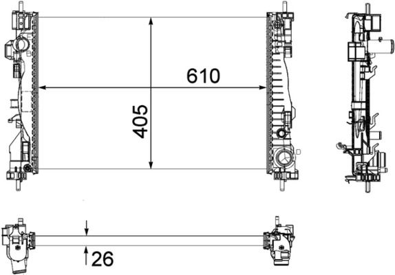 MAHLE CR1178000P Радіатор, система охолодження двигуна