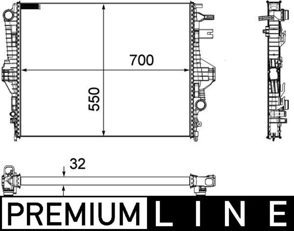 MAHLE CR1184000P Радіатор, система охолодження двигуна