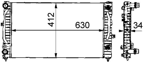 MAHLE CR132000S Радіатор охолодження Audi A4/A6/VW Passat 96-05
