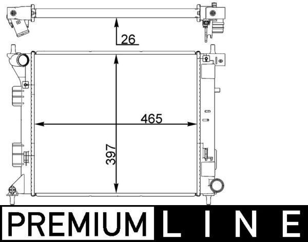 MAHLE CR1407000P Радіатор, система охолодження двигуна